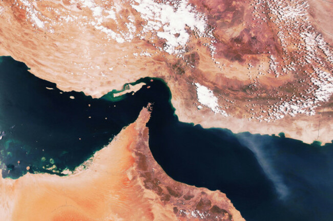 satellite-view-of-the-strait-of-hormuz-connecting-the-persian-gulf-and-gulf-of-oman-high-resolution-orbital-image-featuring-arid-desert-landscapes