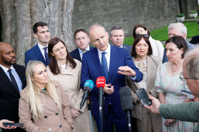 dublin-ireland-19th-apr-2026-taoiseach-micheal-martin-speaking-with-the-media-at-the-annual-fianna-fail-1916-easter-rising-commemoration-at-arbour-hill-cemetery-credit-liam-murphyalamy-live-news