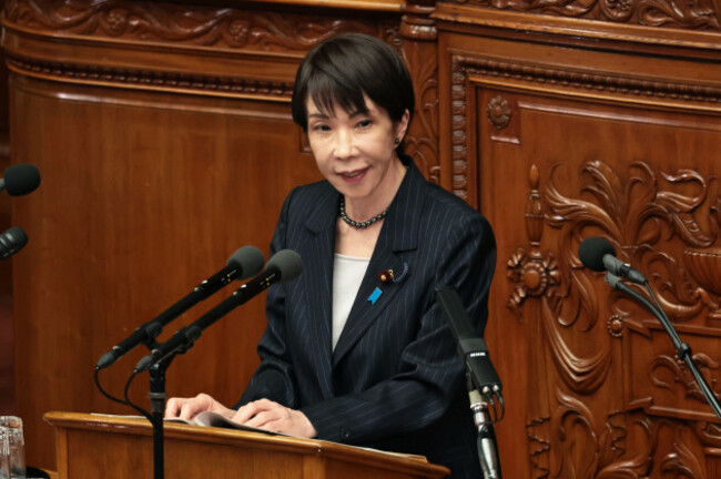 japanese-prime-minister-sanae-takaichi-answers-questions-regarding-the-bill-to-establish-a-disaster-management-agency-in-the-plenary-session-of-the-house-of-representatives-at-the-national-diet-buil
