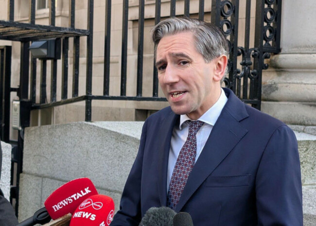 irish-deputy-premier-and-finance-minister-simon-harris-speaking-to-reporters-before-a-cabinet-meeting-at-government-buildings-dublin-mr-harris-has-said-that-if-iran-had-not-been-bombed-irelands-gr