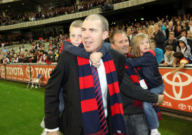 file-photo-melbourne-club-president-jim-stynes-after-the-melbourne-win-during-the-round-5-afl-match-between-melbourne-and-the-brisbane-lions-at-the-melbourne-cricket-ground-in-melbourne-saturday-ap