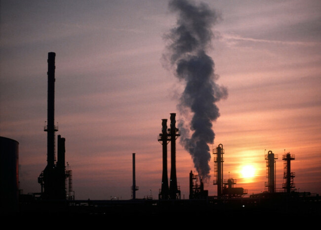 sunset-over-oil-refinery