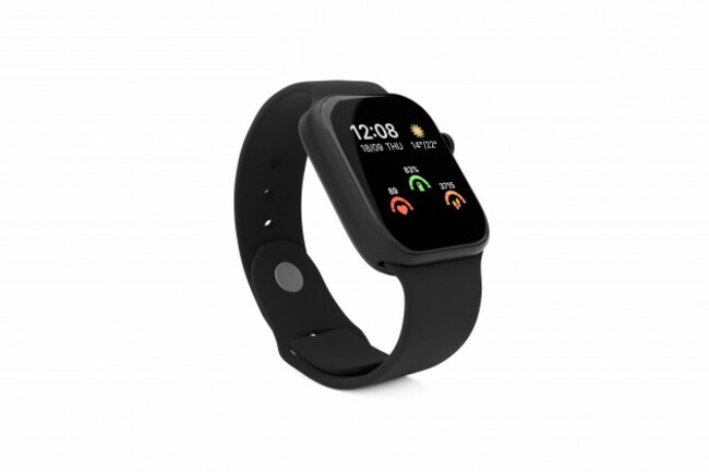black-smart-watch-with-rubber-strap-on-white-background