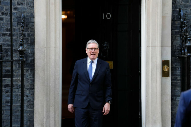 prime-minister-sir-keir-starmer-awaits-secretary-general-of-the-council-of-europe-alain-berset-outside-10-downing-street-london-ahead-of-a-meeting-picture-date-wednesday-april-22-2026