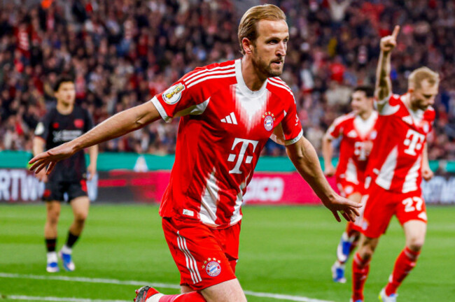 harry-kane-of-fc-bayern-munchen-celebrates-after-scoring-his-teams-first-goal-during-the-dfb-cup-semifinal-match-between-bayer-04-leverkusen-and-fc-bayern-munchen-at-bayarena-on-april-22-2026-in-leve