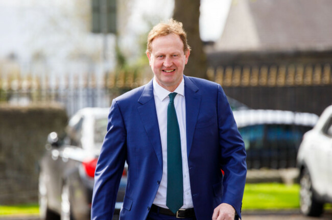 dublin-ireland-19th-apr-2026-minister-for-justice-jim-ocallaghan-arrives-at-the-annual-fianna-fail-1916-easter-rising-commemoration-at-arbour-hill-cemetery-credit-liam-murphyalamy-live-news