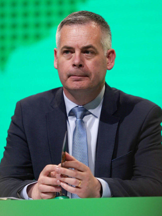 sinn-fein-td-pearse-doherty-at-the-sinn-fein-ard-fheis-at-international-convention-exhibition-centre-in-belfast-picture-date-friday-april-24-2026
