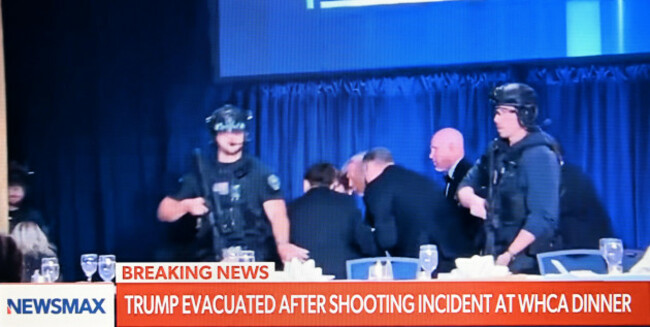 washington-usa-25th-apr-2026-this-photo-taken-on-april-25-2026-shows-a-screen-displaying-u-s-president-donald-trump-being-evacuated-from-the-white-house-correspondents-dinner-in-washington-dc