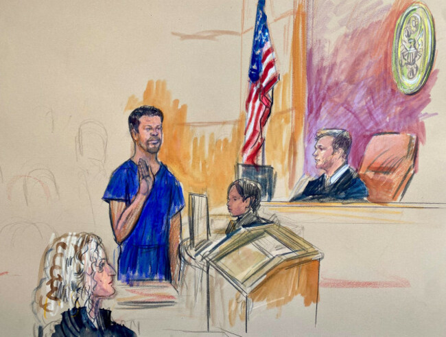 this-courtroom-sketch-depicts-cole-tomas-allen-left-the-california-man-arrested-in-the-shooting-incident-at-the-correspondents-dinner-in-washington-appearing-before-magistrate-judge-matthew-j-shar