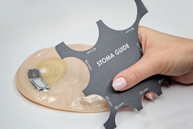 top-view-on-colostomy-bag-supplies-needed-after-colostomy-surgery-colon-cancer-treatment-ostomy-bag-with-filter-in-skin-color-medical-theme-stom