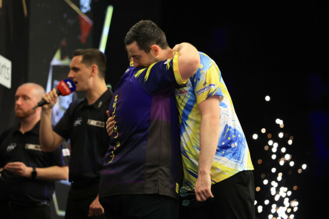 luke-littler-celebrates-beating-luke-humphries-on-night-fourteen-of-the-betmgm-premier-league-2026-at-first-direct-bank-leeds-picture-date-thursday-may-7-2026