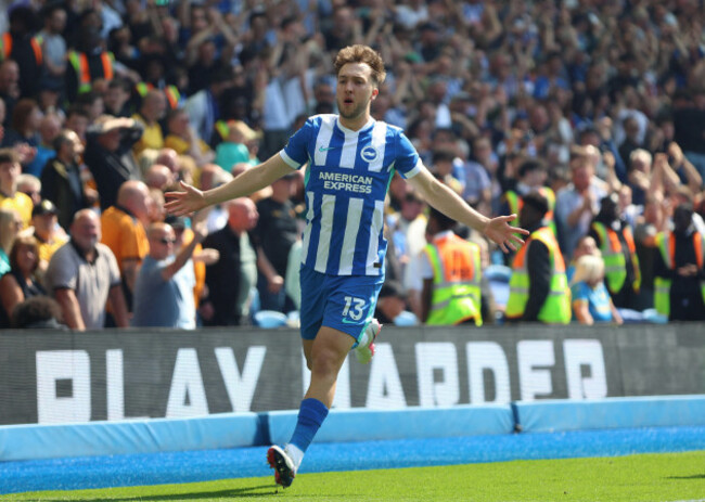 brighton-uk-09th-may-2026-brighton-england-may-09-goal-1-0-jack-hinshelwood-of-brighton-hove-albion-goal-celebration-after-scoring-a-goal-to-go-1-0-ahead-during-the-premier-league-match-betw