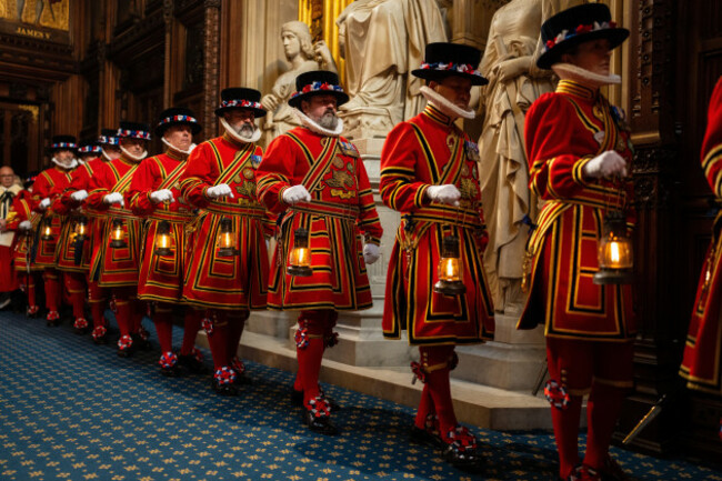 yeoman-warders-take-part-in-the-ceremonial-search-ahead-of-the-state-opening-of-parliament-at-the-houses-of-parliament-in-london-wednesday-may-13-2026-carl-courtpool-photo-via-ap