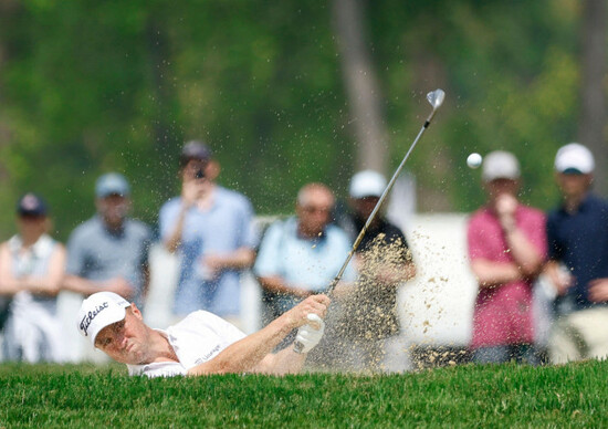 newtown-square-united-states-17th-may-2026-justin-thomas-hits-out-of-a-bunker-on-the-3rd-hole-during-the-final-round-of-the-2026-pga-championship-at-aronimink-golf-club-in-newtown-square-pennsylv