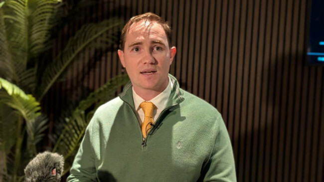 nick-delehanty-who-is-seeking-a-nomination-to-run-for-president-at-a-campaign-launch-for-the-media-at-pitch-dublin-picture-date-tuesday-august-26-2025