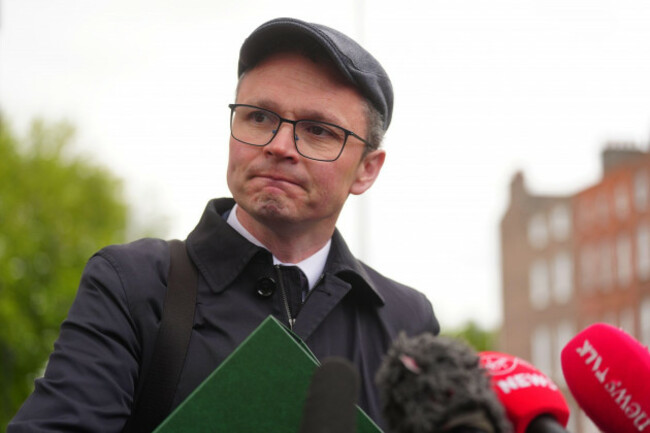 minister-for-arts-culture-communications-media-and-sport-patrick-odonovan-speaks-to-the-media-as-he-arrives-for-a-cabinet-meeting-at-government-buildings-in-dublin-picture-date-tuesday-may-19-2
