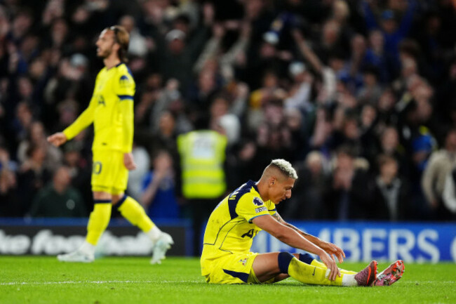 tottenham-hotspurs-richarlison-right-and-james-maddison-appear-dejected-after-the-premier-league-match-at-the-stamford-bridge-london-picture-date-tuesday-may-19-2026