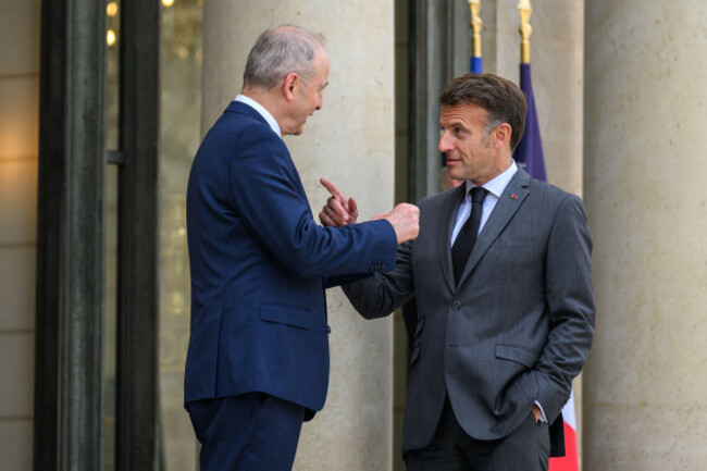paris-france-21st-may-2026-the-president-of-the-republic-emmanuel-macron-welcomed-micheal-martin-the-prime-minister-of-ireland-to-the-elysee-palace-on-21-may-2026-21052026-franceile-de