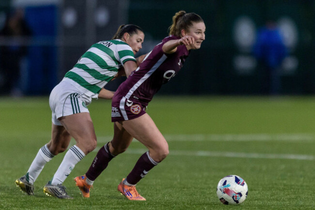 edinburgh-scotland-uk-15th-feb-2026-heriot-watt-university-edinburgh-campus-scotland-15-february-2026-ellen-dolan-of-heart-of-midlothian-fc-during-the-scottish-gas-womens-scottish-cup-heart