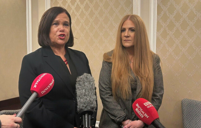 sinn-fein-leader-mary-lou-mcdonald-left-launches-the-partys-election-campaign-for-the-dublin-central-constituency-alongside-running-mate-councillor-janice-boylan-at-wynns-hotel-in-dublin-picture