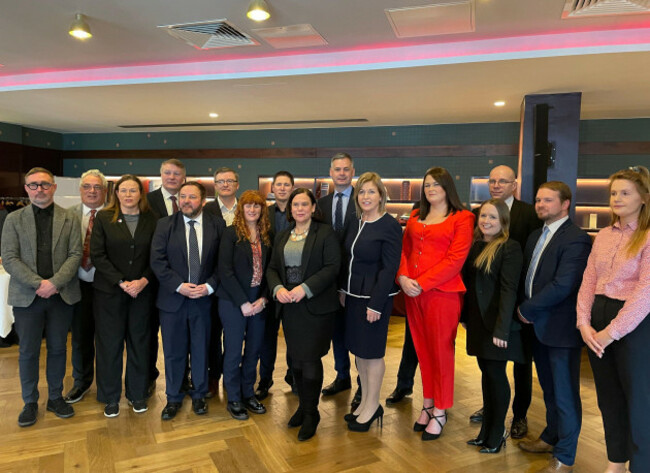 sinn-fein-leader-mary-lou-mcdonald-announces-to-the-media-in-dublin-the-partys-new-front-bench-team-picture-date-tuesday-january-28-2025