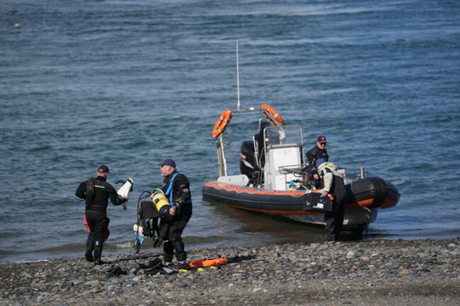 members-of-dundalk-sub-aqua-search-and-rescue-prepare-to-join-a-rescue-operation-after-a-fishing-boat-sank-in-carlingford-lough-the-department-of-transport-said-the-coast-guard-received-a-report-the