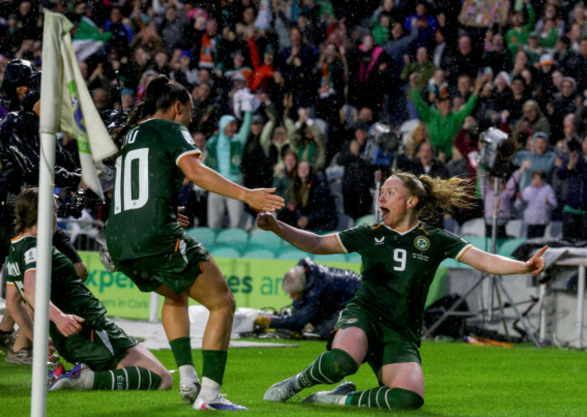 amber-barrett-celebrates-with-jessica-ziu-after-she-scores-her-sides-3rd-goal-of-the-match