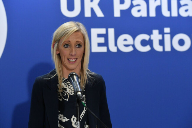 dup-candidate-carla-lockhart-after-winning-the-upper-bann-constituency-at-the-2024-general-election-at-the-south-lake-leisure-centre-in-craigavon-co-armagh-picture-date-friday-july-5-2024