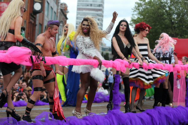 drag-artists-from-the-george-gay-bar-on-oconnell-street-in-dublin-as-they-take-part-in-the-dublin-lgbtq-parade
