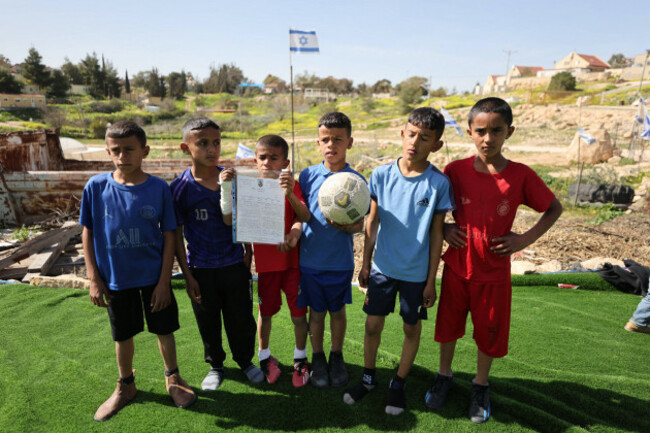 a-children-s-playground-in-khirbet-umm-al-khair-a-bedouin-community-in-the-southern-west-bank-faces-demolition-after-receiving-official-notification-from-the-israeli-army-a-children-s-playground-in
