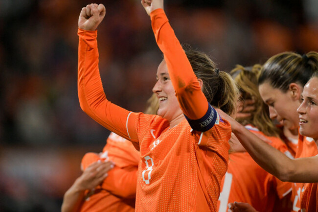 almelo-netherlands-09th-june-2026-almelo-netherlands-june-9-wieke-kaptein-of-netherlands-celebrating-during-the-womens-world-cup-qualifier-match-between-the-netherlands-and-poland-at-asito-st