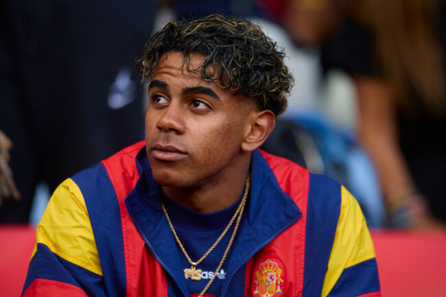 la-coruna-spain-04th-june-2026-la-coruna-spain-june-04-lamine-yamal-of-spain-looks-on-prior-to-the-international-friendly-match-between-spain-and-iraq-at-abanca-riazor-stadium-on-june-04-2026