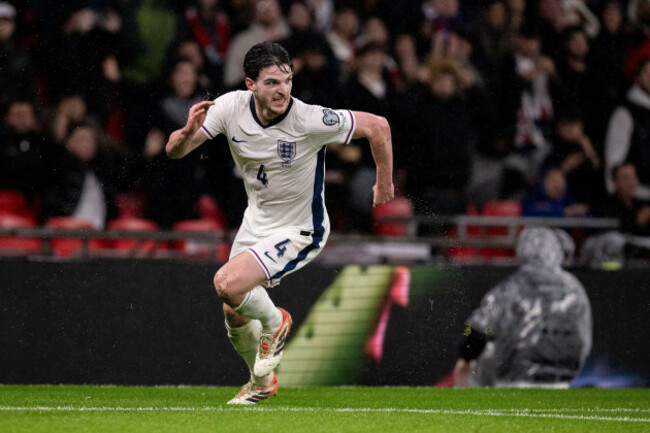 london-england-november-13-declan-rice-of-national-team-of-england-during-the-fifa-world-cup-2026-qualifier-match-between-england-and-serbia-at-we
