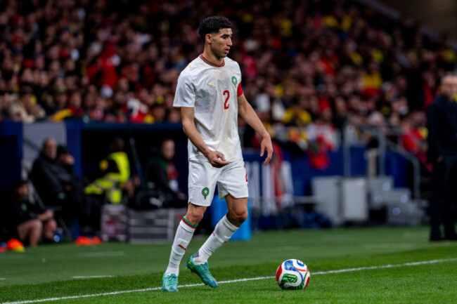 madrid-madrid-spain-27th-mar-2026-achraf-hakimi-of-morocco-is-in-action-with-the-ball-during-an-international-friendly-match-between-morocco-and-ecuador-at-at-estadio-riyadh-air-metropolitano-in