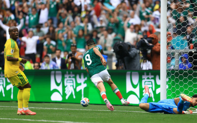 raul-jimenez-9-of-mexico-reacts-after-scoring-by-header-in-the-second-half-of-2026-fifa-world-cup-group-a-match-between-mexico-and-south-africa-at-estadio-azteca-estadio-ciudad-de-mexico-estadio