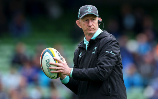 leo-cullen-during-the-warm-up-ahead-of-the-match