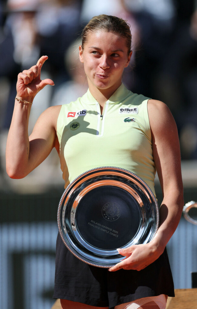paris-france-6th-june-2026-maja-chwalinska-reacts-during-the-awarding-ceremony-after-the-womens-singles-final-match-between-mirra-andreeva-of-russia-and-maja-chwalinska-of-poland-at-the-french-op
