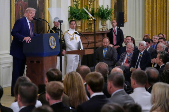 president-donald-trump-speaks-during-a-medal-of-honor-presentation-ceremony-in-the-east-room-of-the-white-house-in-washington-thursday-june-18-2026-in-washington-ap-photomanuel-balce-ceneta