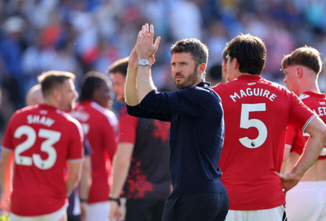 brighton-and-hove-uk-24th-may-2026-michael-carrick-head-coach-of-manchester-united-during-the-brighton-and-hove-albion-vs-manchester-united-premier-league-match-at-the-amex-stadium-brighton-and-h