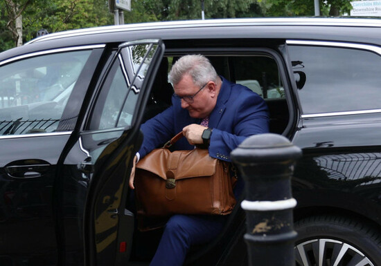 sir-jeffrey-donaldson-arrives-at-newry-crown-court-where-the-jury-will-continue-to-consider-its-verdict-in-his-trial-alongside-his-wife-lady-eleanor-donaldson-on-charges-of-historical-sexual-offences