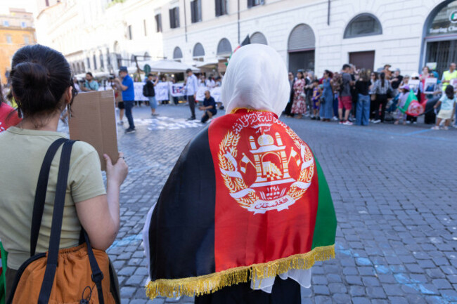roma-italia-21st-june-2026-rally-in-piazza-santi-apostoli-in-rome-in-solidarity-with-the-women-and-people-in-afghanistan-who-continue-to-suffer-repression-and-serious-human-rights-violations-credi