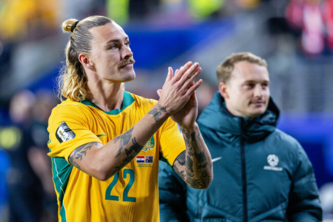 santa-clara-ca-june-25-jackson-irvine-22-of-australia-claps-for-the-fans-after-a-tie-in-the-fifa-world-cup-2026-group-d-match-between-paraguay-and-australia-on-june-25-2026-at-san-francisco-bay