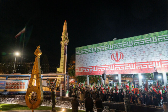 shiraz-iran-hundreds-of-people-gathered-at-night-in-imam-hossein-square-in-shiraz-carrying-iranian-flags-during-an-anti-us-and-anti-israel-rally-as-a-missile-belonging-to-the-islamic-revolutionar