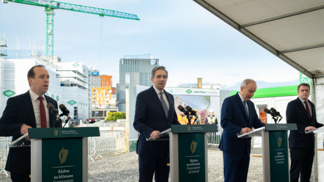 dublin-dublin-ireland-13th-nov-2025-minister-of-state-for-housing-local-government-and-heritage-john-cummins-right-tanaiste-simon-harris-middle-right-taoiseach-micheal-martin-center-left
