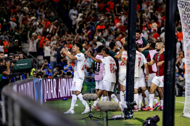 monterrey-the-moroccan-players-celebrate-after-the-1-1-draw-against-the-netherlands-during-the-2026-fifa-world-cup-knockout-phase-match-between-the-netherlands-and-morocco-at-monterrey-stadium-on-ju