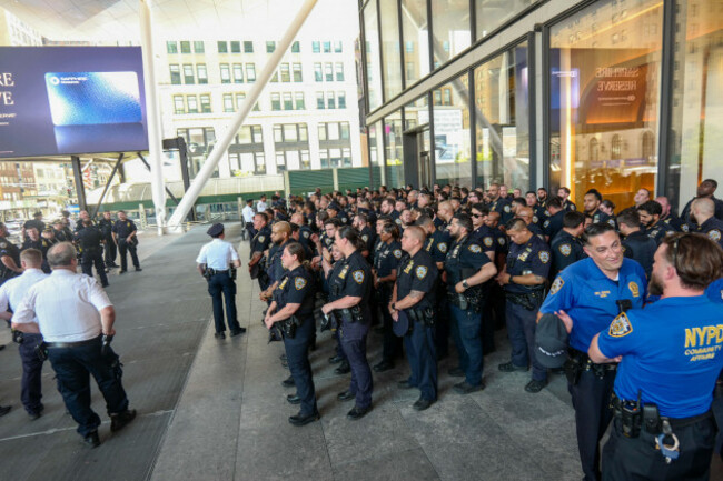 new-york-ny-july-3-construction-and-multiple-street-and-sidewalk-closures-around-madison-square-garden-preparing-for-taylor-swift-travis-kelce-wedding-as-wedding-construction-undergoes-a-reported