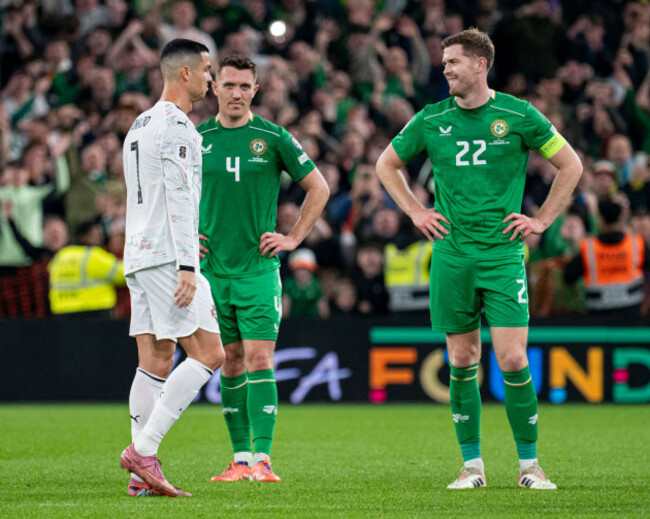 dublin-republic-of-ireland-14th-nov-2025-cristiano-ronaldo-of-portugal-walks-off-the-pitch-visibly-frustrated-after-being-shown-a-red-card-during-the-fifa-world-cup-2026-european-qualifier-group-b