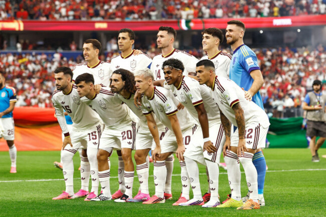 arlington-usa-6th-july-2026-spain-team-group-line-up-esp-footballsoccer-fifa-world-cup-2026-round-of-16-match-between-portugal-spain-at-the-dallas-stadium-in-arlington-united-states-cred