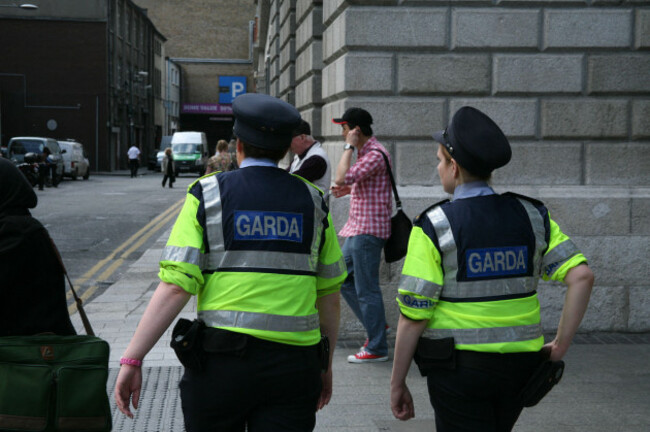 dublin-ireland-23rd-may-2012-two-female-garda-officers-on-patrol-on-dublins-oconnell-street
