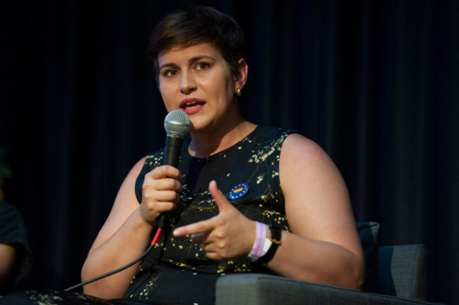 budapest-hungary-23rd-july-2021-irish-mep-maria-walsh-from-the-liberal-conservative-and-christian-democratic-fine-gael-party-and-member-of-the-european-peoples-party-group-epp-group-party-holds